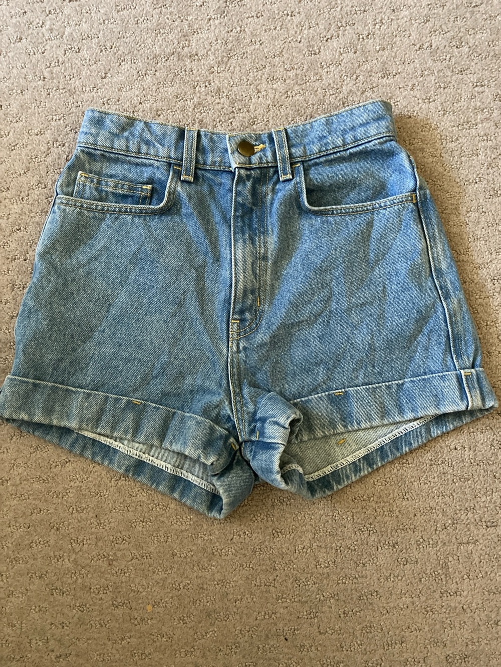 American Apparel cuffed denim shorts, Sz 26